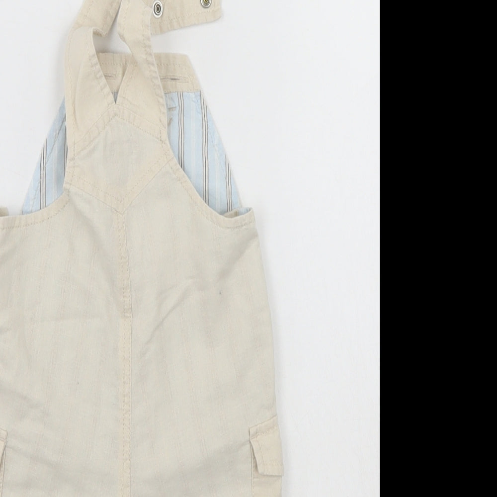 Baby Gap Baby Ivory   Dungaree One-Piece Size 0-3 Months