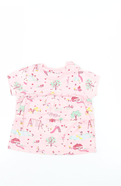 Nutmeg Girls Pink   T-Shirt Dress  Size 9-12 Months
