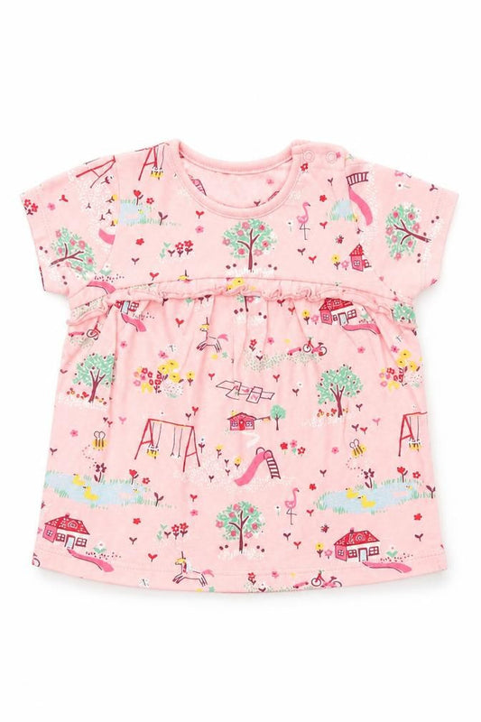 Nutmeg Girls Pink   T-Shirt Dress  Size 9-12 Months