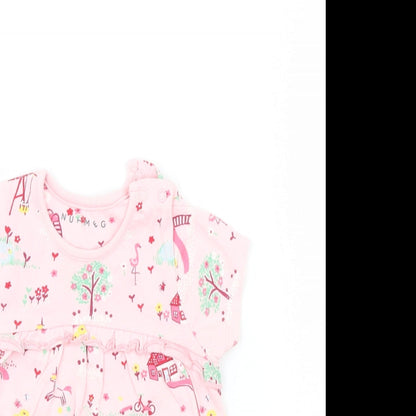 Nutmeg Girls Pink   T-Shirt Dress  Size 9-12 Months