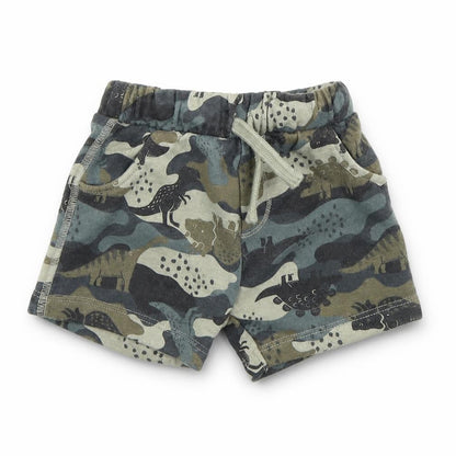 Front view of F&F boys’ multicoloured camouflage cropped trousers, size 3-6, months