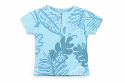 Front view of Tu Baby Blue Basic T-Shirt, size 6-9, Months