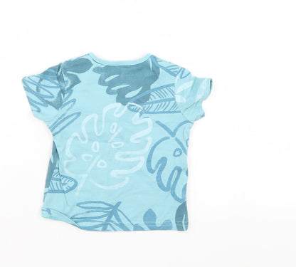Back view of Tu Baby Blue Basic T-Shirt, size 6-9, Months