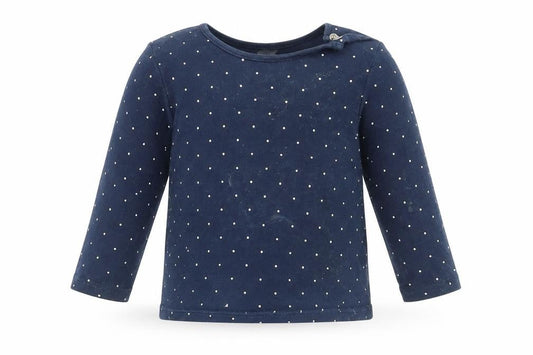 H&M Boys Blue Polka Dot  Pullover Jumper Size 12-18 Months