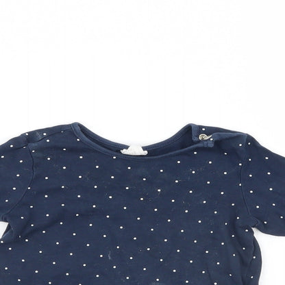 H&M Boys Blue Polka Dot  Pullover Jumper Size 12-18 Months