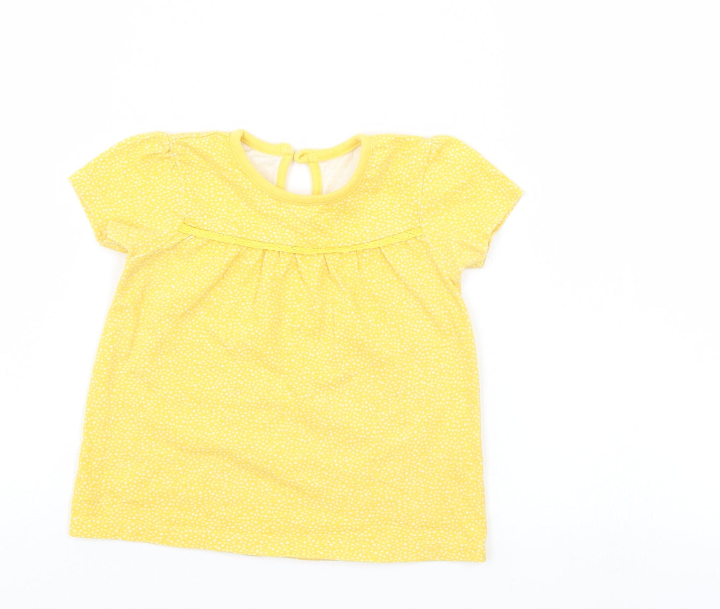 George Girls Yellow Polka Dot  Basic Casual Size 9-12 Months