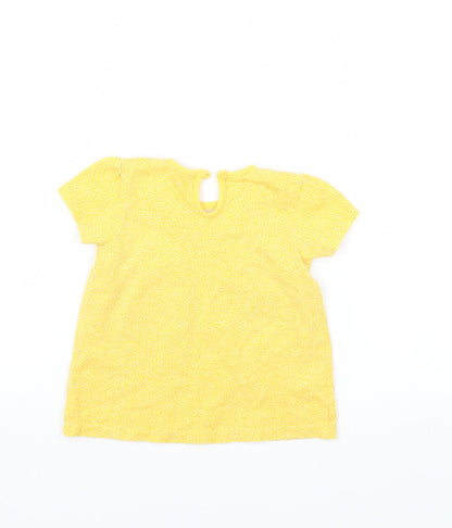 George Girls Yellow Polka Dot  Basic Casual Size 9-12 Months
