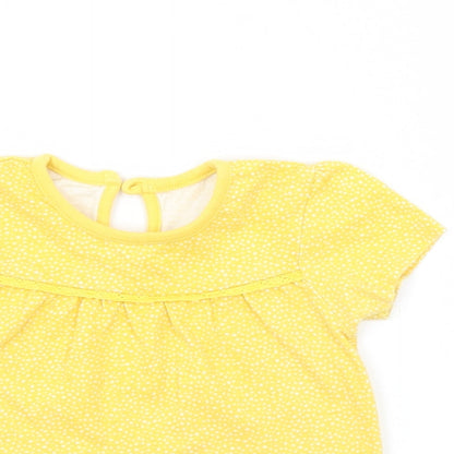 George Girls Yellow Polka Dot  Basic Casual Size 9-12 Months