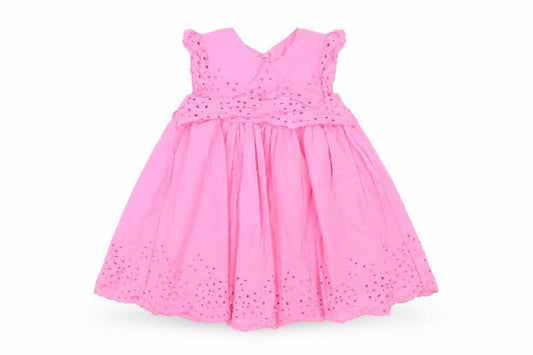 Mothercare Girls Pink Floral  A-Line  Size 9-12 Months
