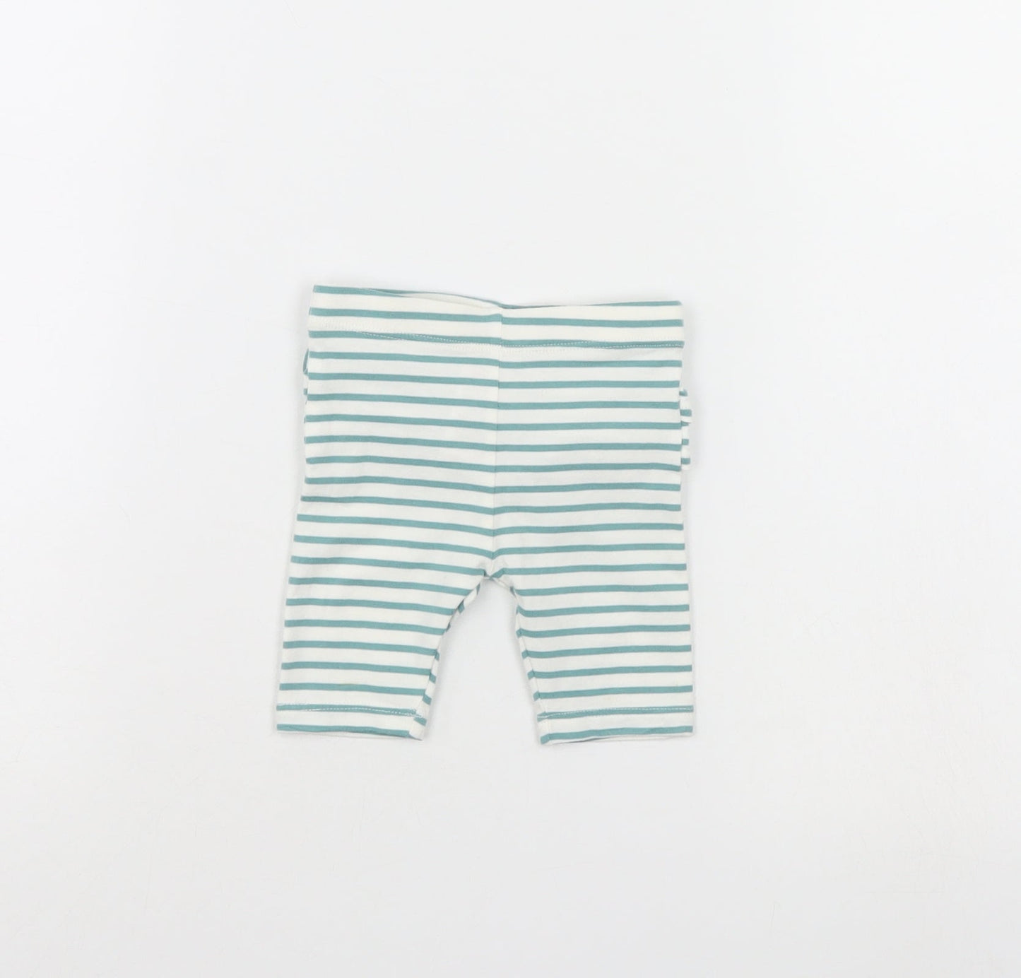 M&S Baby Green Striped  Cropped Trousers Size Newborn