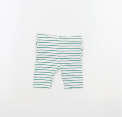 M&S Baby Green Striped  Cropped Trousers Size Newborn
