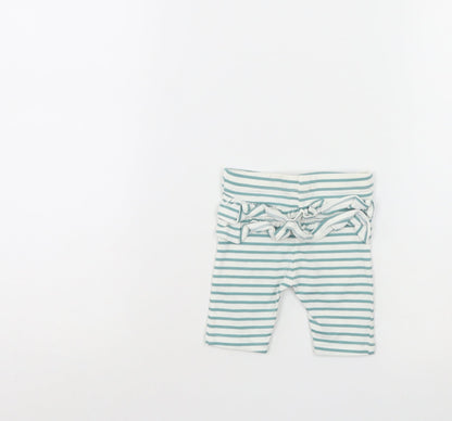 M&S Baby Green Striped  Cropped Trousers Size Newborn