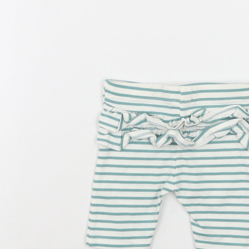 M&S Baby Green Striped  Cropped Trousers Size Newborn