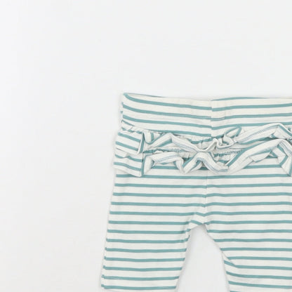 M&S Baby Green Striped  Cropped Trousers Size Newborn