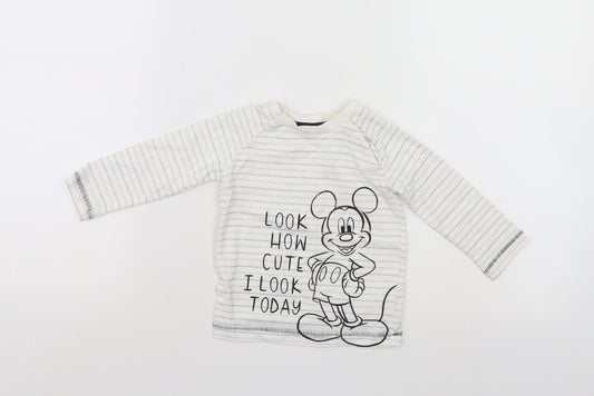 Disney Girls White   Pullover Jumper Size 6-9 Months