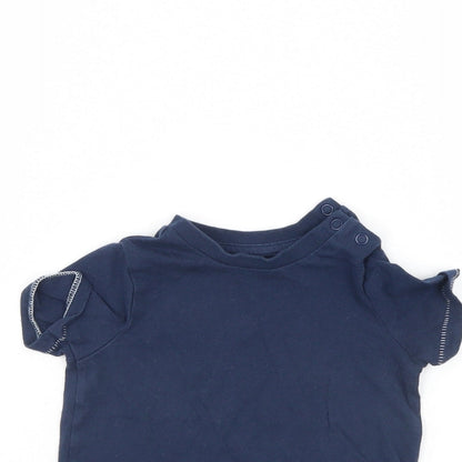 Fred & Flo Boys Blue   Basic T-Shirt Size 6-9 Months
