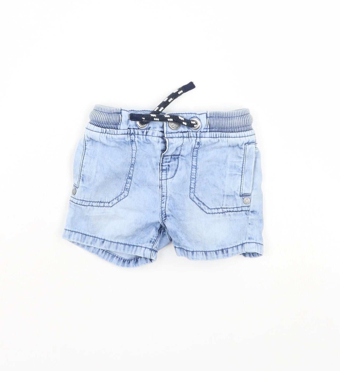 F&F Boys Blue  Denim Cropped Jeans Size 3-6 Months