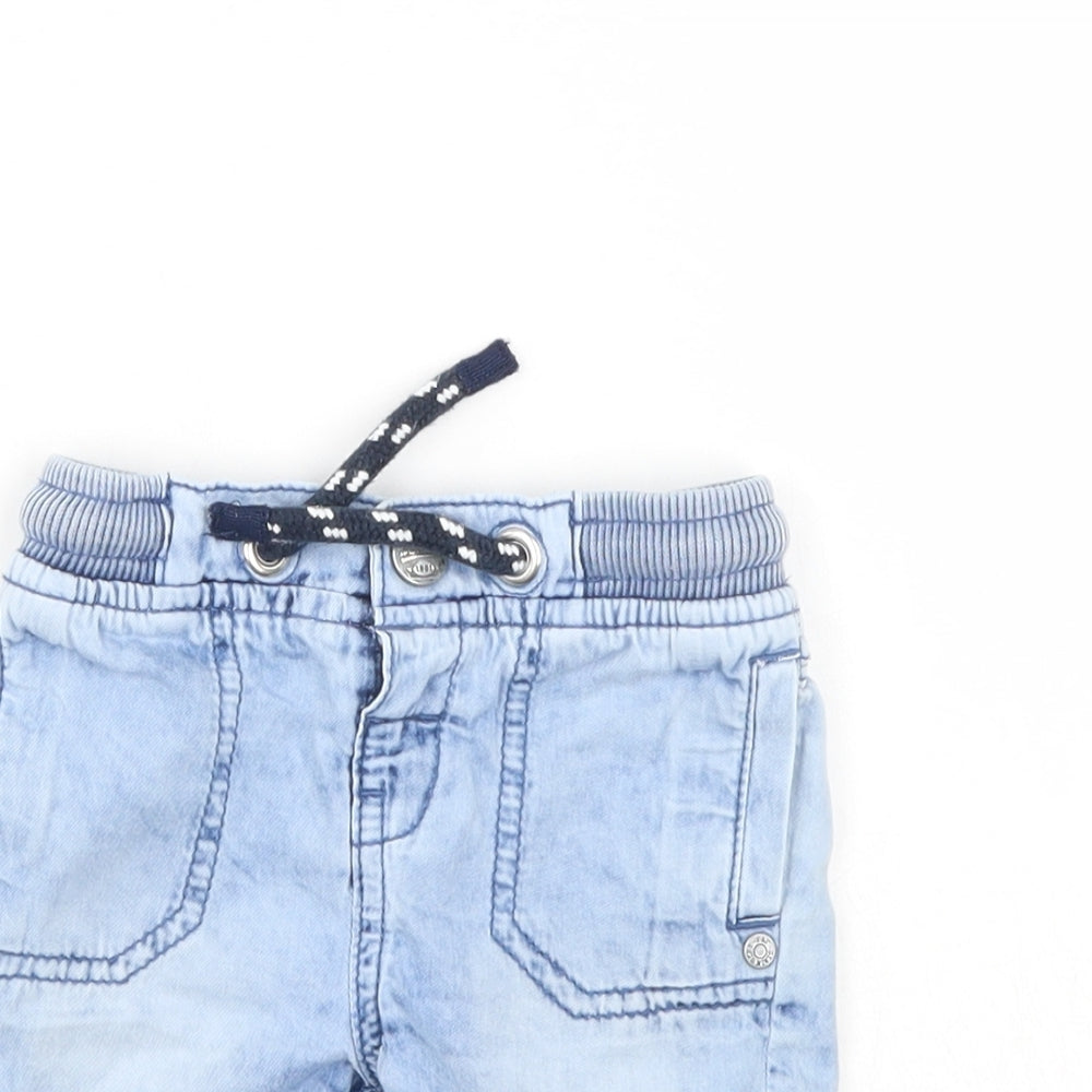 F&F Boys Blue  Denim Cropped Jeans Size 3-6 Months