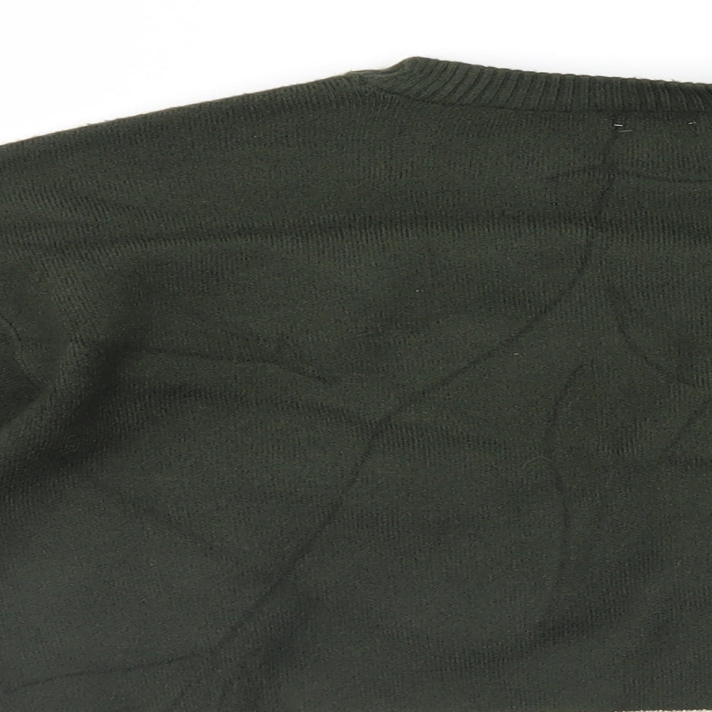 River Island Girls Green   Pullover Jumper Size 7-8 Years  - cropped