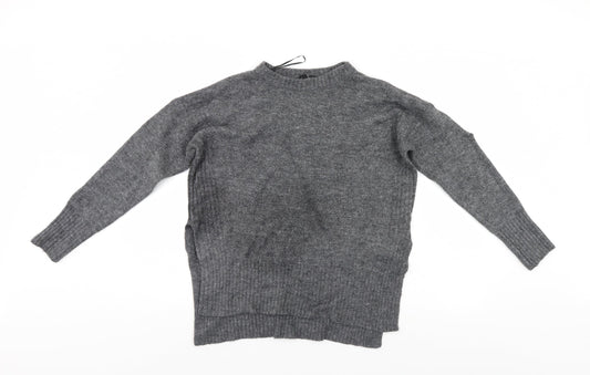Womens UK Size S Divided Grey Pullover Jumper