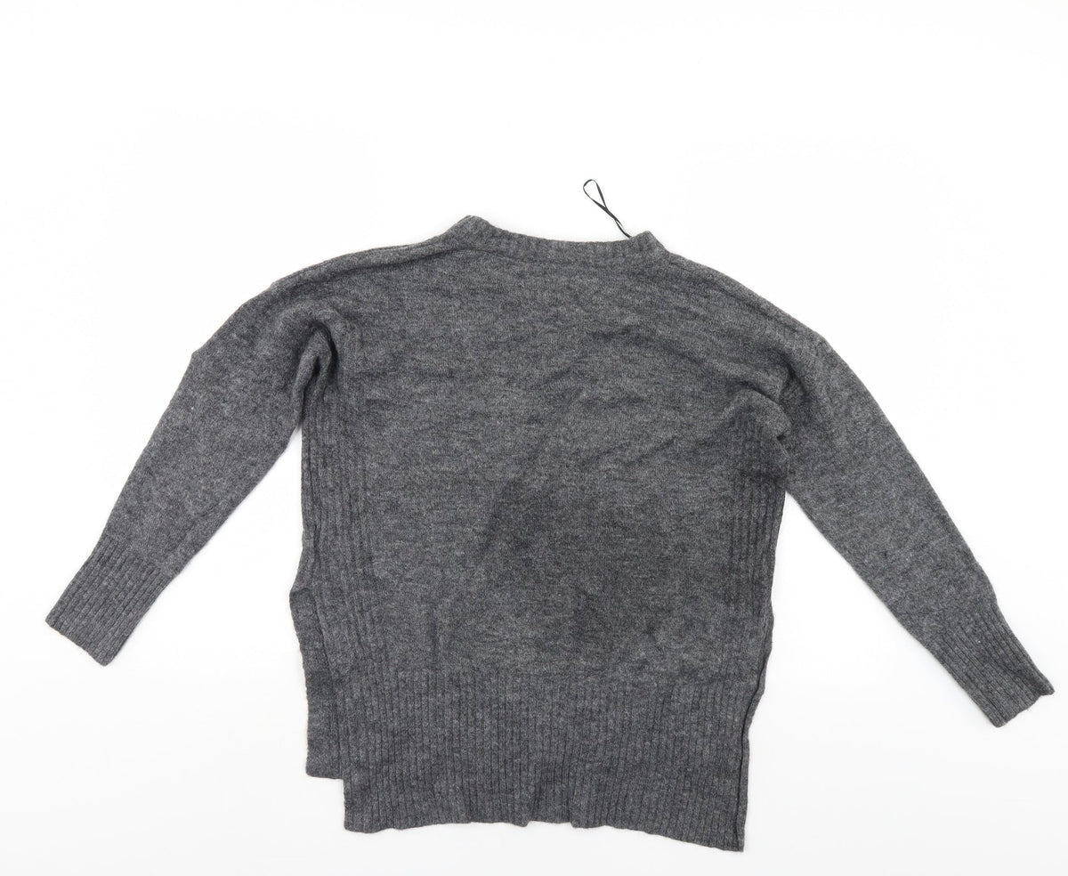 Womens UK Size S Divided Grey Pullover Jumper