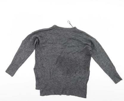 Womens UK Size S Divided Grey Pullover Jumper