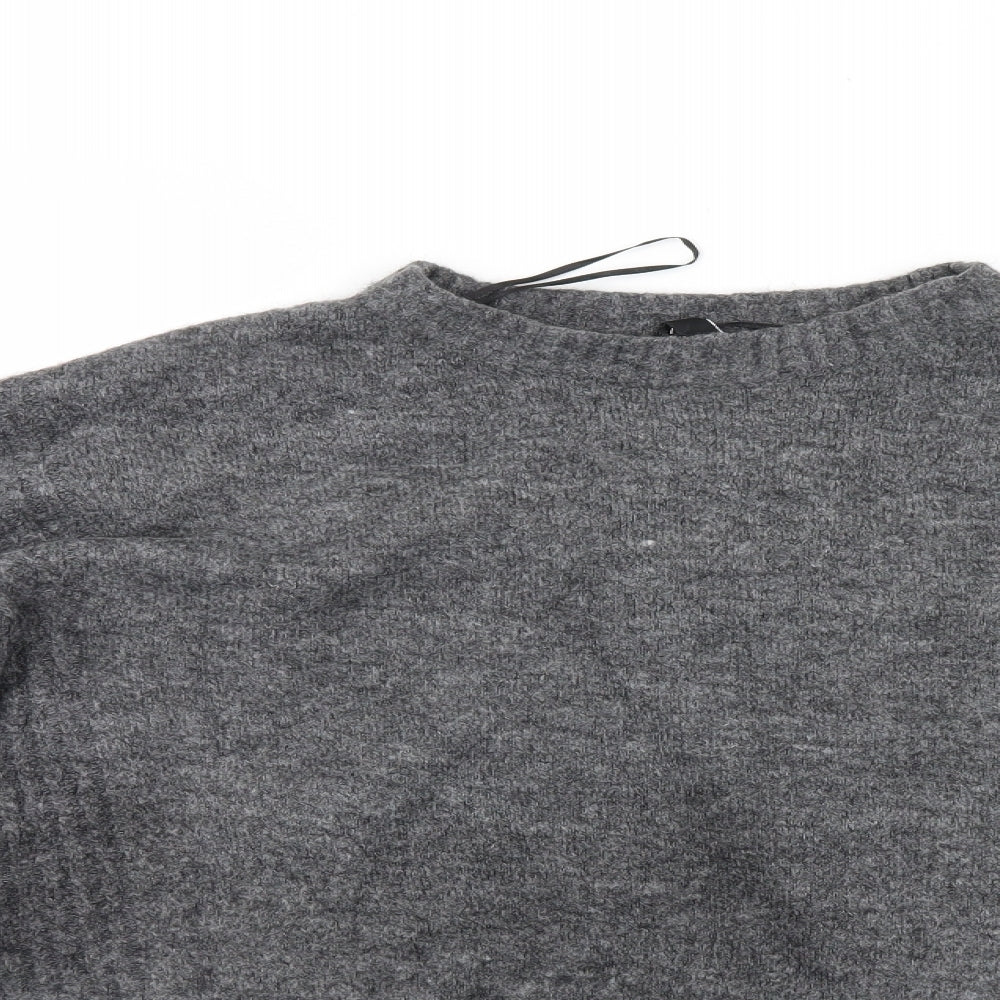 Womens UK Size S Divided Grey Pullover Jumper