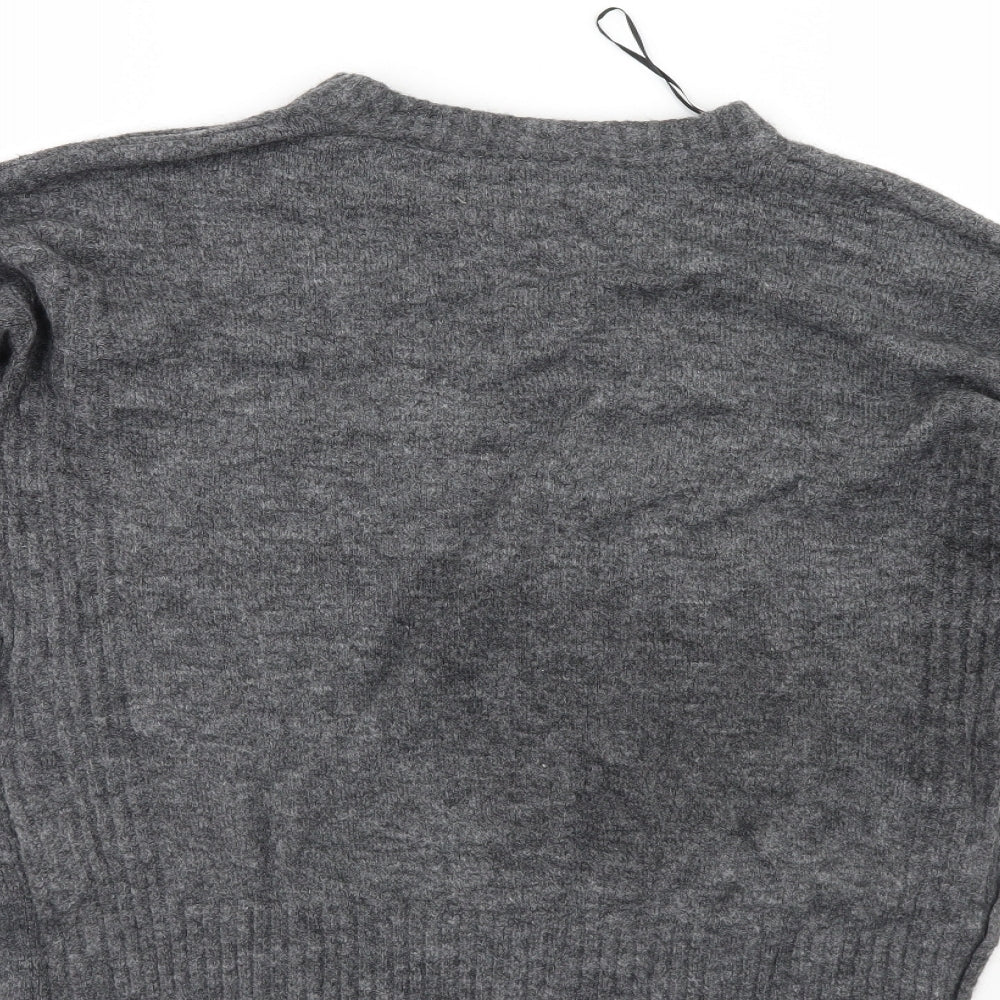 Womens UK Size S Divided Grey Pullover Jumper