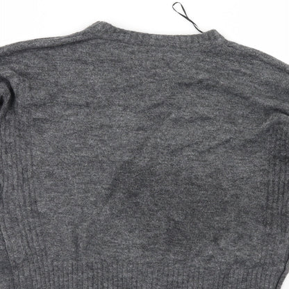 Womens UK Size S Divided Grey Pullover Jumper