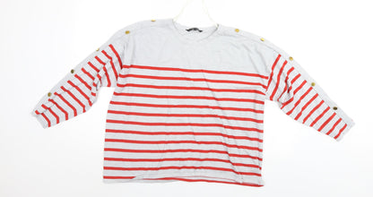 love knitwear Womens Multicoloured Striped  Pullover Jumper Size 20