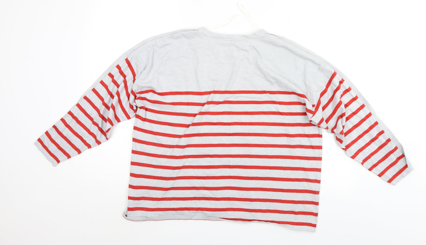 love knitwear Womens Multicoloured Striped  Pullover Jumper Size 20