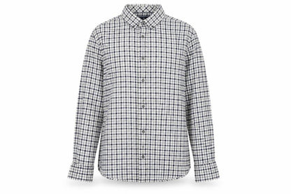 blue ha`` Womens Grey Check  Basic Button-Up Size M