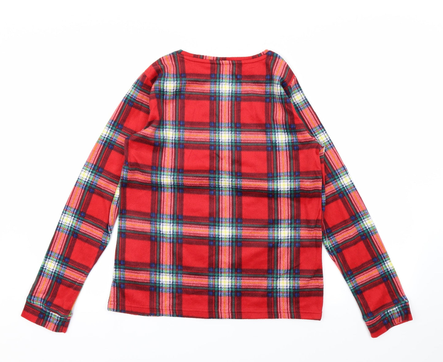 Marks and Spencer Womens Red Check  Babydoll Pyjama Top Size 8