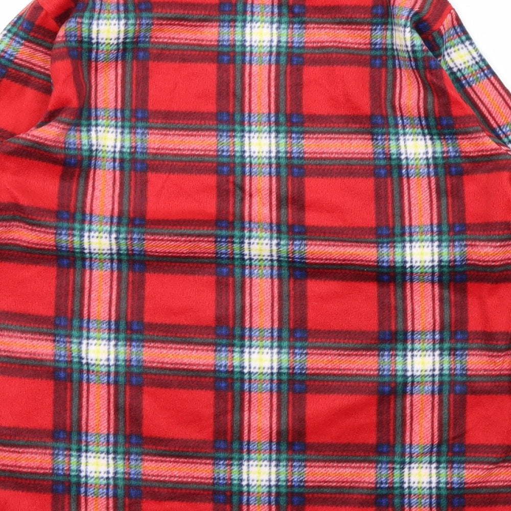 Marks and Spencer Womens Red Check  Babydoll Pyjama Top Size 8