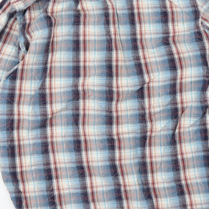 riverisland Mens Blue Check   Polo Size M