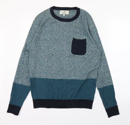 NEXT Mens Blue Striped  Pullover Jumper Size M