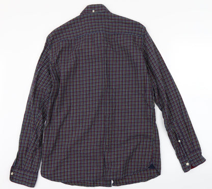 NEXT Mens Blue Check   Polo Size M