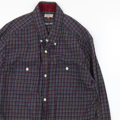 NEXT Mens Blue Check   Polo Size M