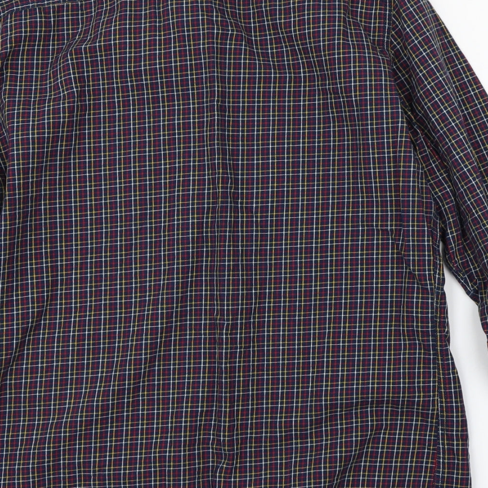 NEXT Mens Blue Check   Polo Size M