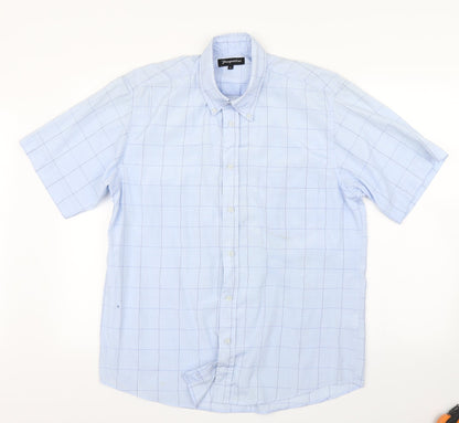 Propeller Mens Blue Check   Polo Size L
