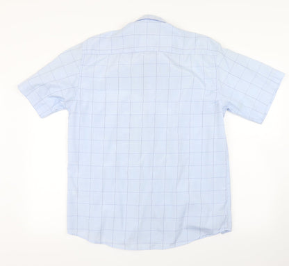 Propeller Mens Blue Check   Polo Size L