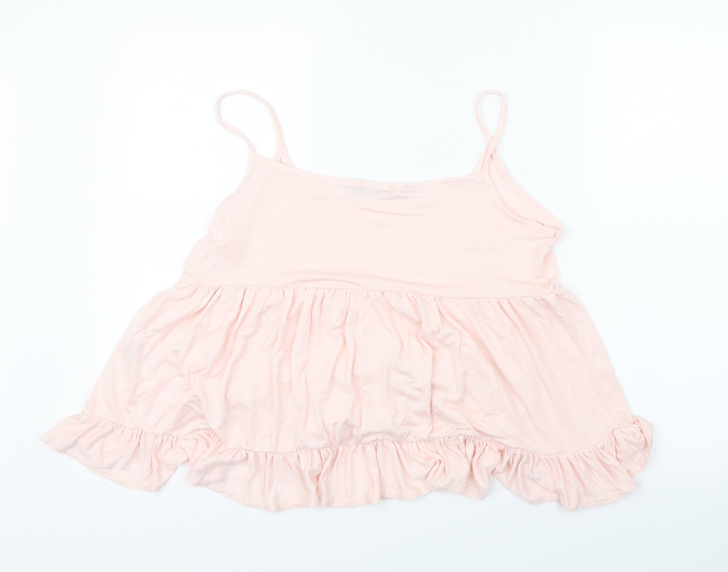 Boohoo Womens Pink   Cropped T-Shirt Size 14