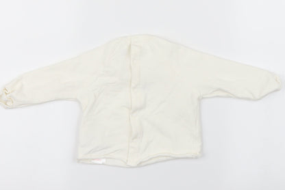 River Island Girls White   Pullover Jumper Size 6-9 Months  - smile