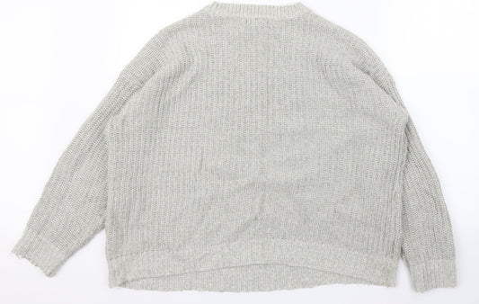Womens UK Size M newlook Grey Pullover Jumper