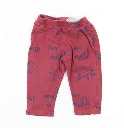 m&s Baby Red   Track Pants Trousers Size 9 Months