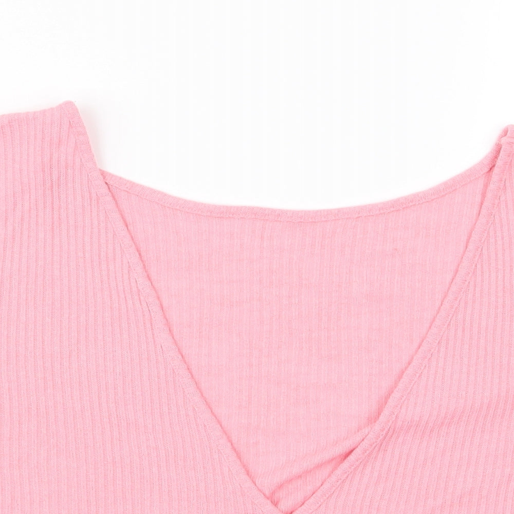 Womens UK Size S Preworn Pink Cardigan Jumper