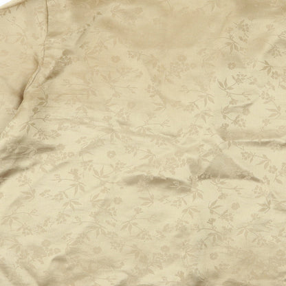 Womens UK Size 16 Preworn Gold Basic Button-Up