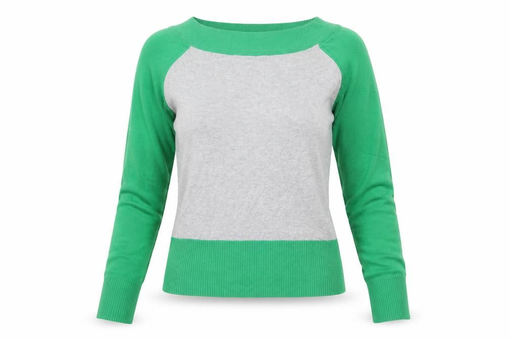 Womens UK Size S Divided Green Pullover Jumper