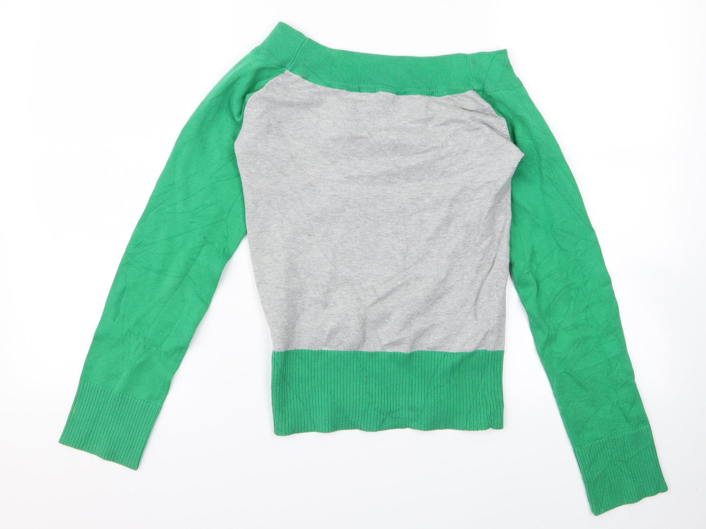 Womens UK Size S Divided Green Pullover Jumper