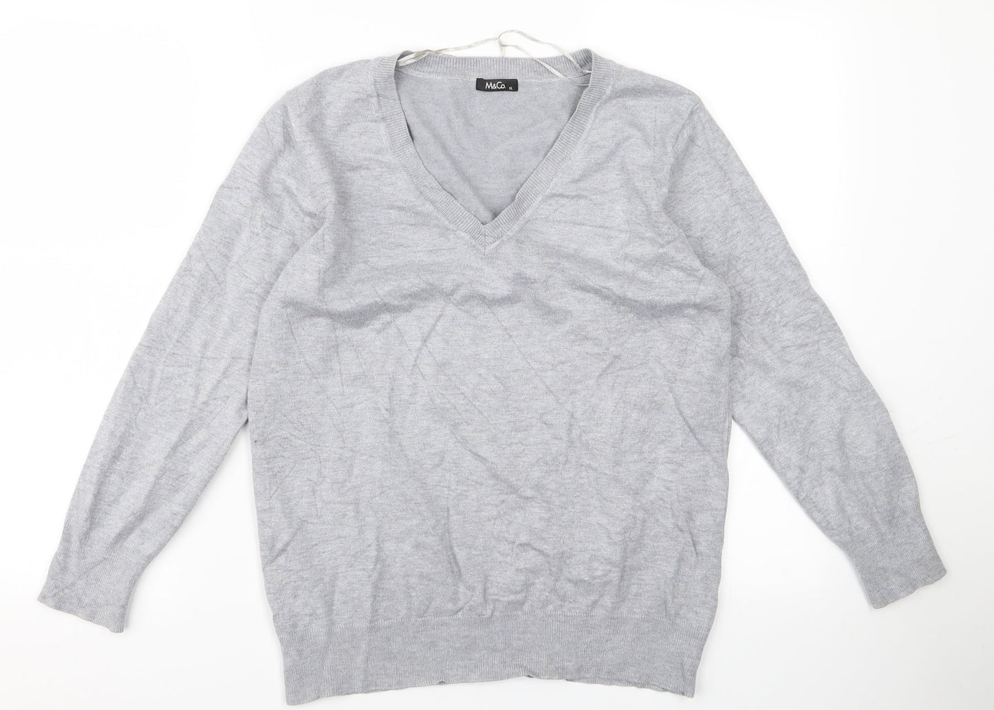 Womens UK Size XL M&Co Grey Pullover Jumper